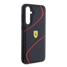 Ferrari  PU Carbon Twist Zadní Kryt pro Samsung Galaxy S23 FE Black