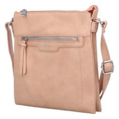 Tessra Milano Stylová dámská koženková crossbody Fista, růžová