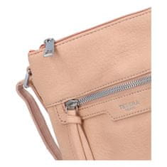 Tessra Milano Stylová dámská koženková crossbody Fista, růžová