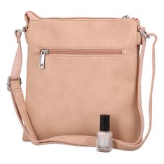 Tessra Milano Stylová dámská koženková crossbody Fista, růžová