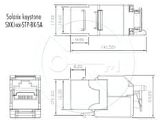 Solarix Samořezný keystone Solarix CAT5E STP SXKJ-5E-STP-BK-SA