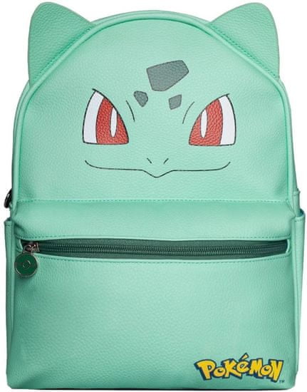 CurePink Dámský batoh Pokémon: Bulbasaur (objem 6 litrů|20 x 26 x 12 cm)