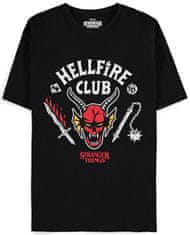 CurePink Pánské tričko Netflix|Stranger Things: Hellfire Club (M) černá bavlna
