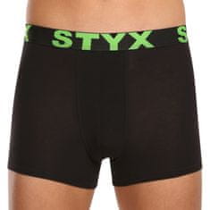 Styx 5PACK pánské boxerky sportovní guma černé (5G9602) - velikost M