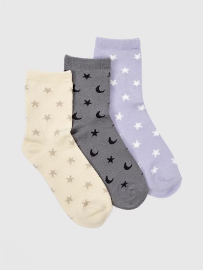 Gap Dětské vzorované ponožky, 3 páry