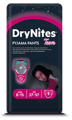 Huggies Dry Nites Large 8-15 let (27-57 kg) Girls 9 ks