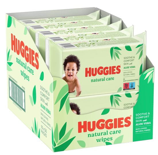 Huggies Vlhčené Ubrousky Natural Care 10 x 56 ks