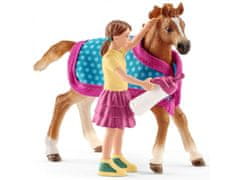 sarcia.eu Schleich Horse Club - Hříbě s dekou, figurky pro děti 5+ 