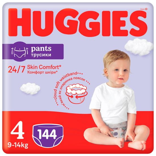 Huggies Pants 4 (9-14 kg) Jumbo 144 ks (4x36 ks) - Měsíční balení