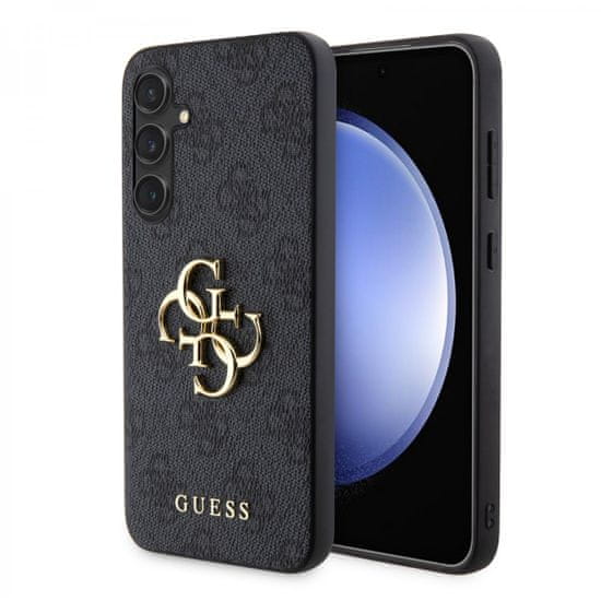 Guess Zadní kryt PU 4G Metal Logo pro Samsung Galaxy S23 FE Grey