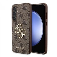 Guess Zadní kryt PU 4G Metal Logo pro Samsung Galaxy S23 FE Brown