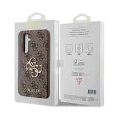 Guess Zadní kryt PU 4G Metal Logo pro Samsung Galaxy S23 FE Brown