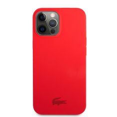 Lacoste Zadní kryt Liquid Silicone Glossy Printing Logo pro iPhone 13 Pro Red