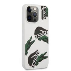 Lacoste Zadní kryt Liquid Silicone Allover Pattern pro iPhone 13 Pro Max White