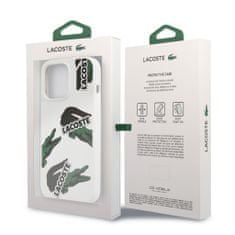 Lacoste Zadní kryt Liquid Silicone Allover Pattern pro iPhone 13 Pro Max White