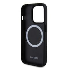 Lacoste  Iconic Petit Pique Woven Logo Magsafe Zadní Kryt pro iPhone 15 Pro Max Black