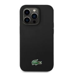 Lacoste Zadní kryt Liquid Silicone Microfiber Croc Logo Magsafe pro iPhone 15 Pro Max Black