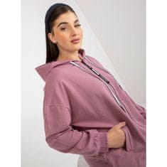 RELEVANCE Dámská mikina plus size s kapucí ARISTA růžová RV-BL-8302.78_391509 Univerzální