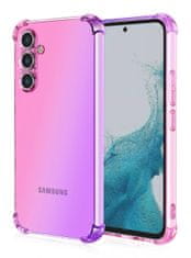 TopQ Kryt Samsung A34 Shock duhový růžovo-fialový 93341