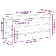 Petromila Lavice s botníkem dub sonoma 102 x 32 x 47 cm kompozitní dřevo