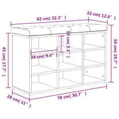 Greatstore Lavice s botníkem bílá 82 x 32 x 50 cm kompozitní dřevo