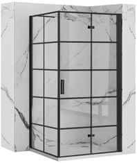 BPS-koupelny Čtvercový sprchový kout REA MOLIER 80x80 cm, černý