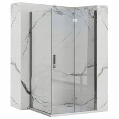 BPS-koupelny Čtvercový sprchový kout REA MOLIER 90x90 cm, chrom