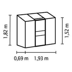 VITAVIA skleník VITAVIA IDA 1300 PC 6 mm stříbrný