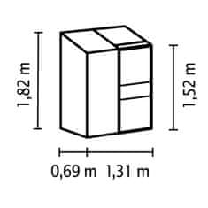 VITAVIA skleník VITAVIA IDA 900 PC 6 mm stříbrný