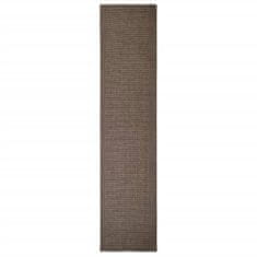 Vidaxl Koberec přírodní sisal 80 x 350 cm hnědý