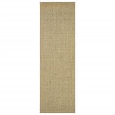 Vidaxl Koberec přírodní sisal 80 x 250 cm zelený