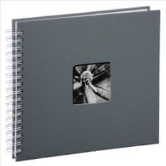 Hama Fotoalbum FINE ART 28x24 cm, 50 stran, šedé, bílé listy, spirálové, lepicí
