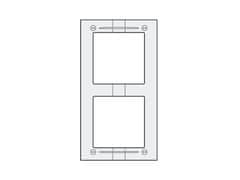 ACI Farfisa MAS62 - hliníkový montážní rámeček 2 moduly