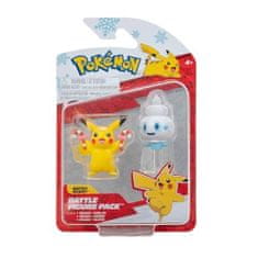 Jazwares Bitevní Figurky POKÉMON 2-PACK Prázdninová Edice PIKACHU a VANILLITE