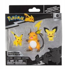 Jazwares POKEMON Select Pichu Pikachu Raichu 3 figurky