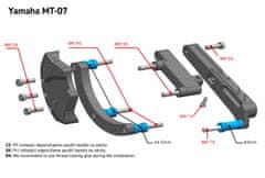 SEFIS padací protektory na motor pro Yamaha MT-07 / TRACER / XSR 2014-2022