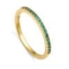 Elegantní pozlacený prsten se zelenými zirkony Trend 9118A014 (Obvod 50 mm)