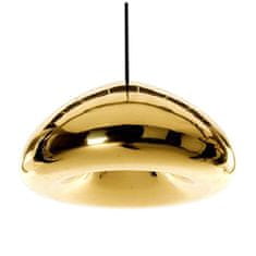 Toolight Zrcadlová skleněná závěsná stropní lampa APP323-1CP zlatá