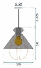 Toolight Závěsná stropní lampa LINZ bílá APP103-1CP