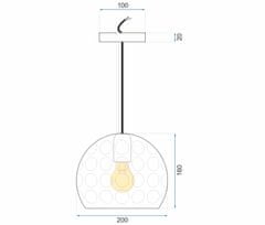 Toolight Zrcadlová závěsná lampa stříbrná APP275-1CP