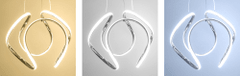 Toolight Moderní závěsná stropní lampa LED + dálkový ovladač CHROME APP385-CP