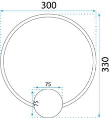 BPS-koupelny Nástěnné svítidlo LED APP1384-CW GOLD 30cm