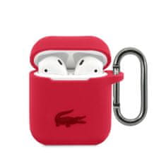 Lacoste Print Logo silikonové pouzdro pro Airpods 1/2 Červená