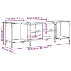 Vidaxl TV skříňka kouřový dub 153 x 37 x 50 cm kompozitní dřevo