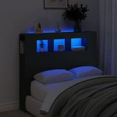 Greatstore Čelo postele s LED černé 120 x 18,5 x 103,5 cm kompozitní dřevo