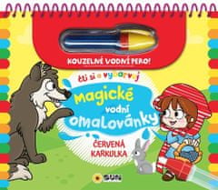 Magické vodní omalovánky Červená karkulka - Kouzelné vodní pero! Čti si a vybarvuj