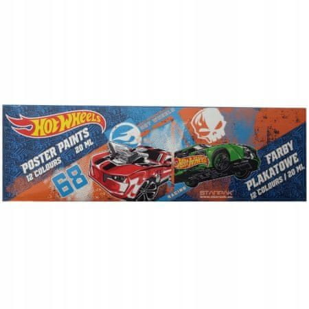 STARPAK Barvy na plakáty Hot Wheels 12 barev školní barvy