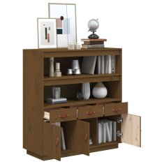 Vidaxl Skříň highboard medově hnědá 100x40x108,5 cm masivní borovice