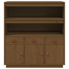 Vidaxl Skříň highboard medově hnědá 100x40x108,5 cm masivní borovice