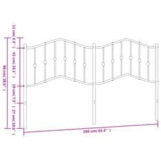 Vidaxl Kovové čelo postele černé 160 cm